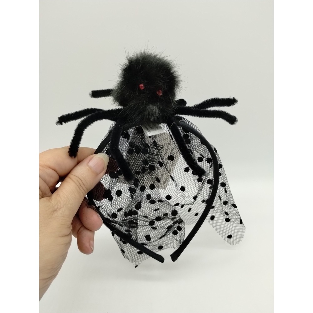 Halloween Black Spider Veil Headband Imagin8 One Size